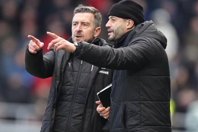 Jon Brady and first-team coach Marc Richards