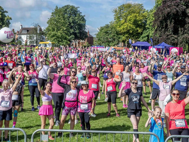 Walkers, runners and joggers completed two laps of Abington Park for the 10k Race for Life on Sunday (July 14).
