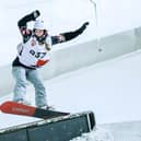 Sophie Smith snowboarding
