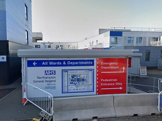This is the mobile building where patients must check in before being seen