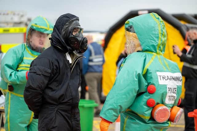 Exercise Callicarpa tested emergency services response to a marauding terrorist and chemical attack