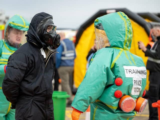 Exercise Callicarpa tested emergency services response to a marauding terrorist and chemical attack