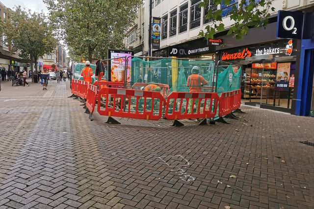 Here are the prep works in September which, the council says, is part of the reason why traders couldn't stand on Abington Street.