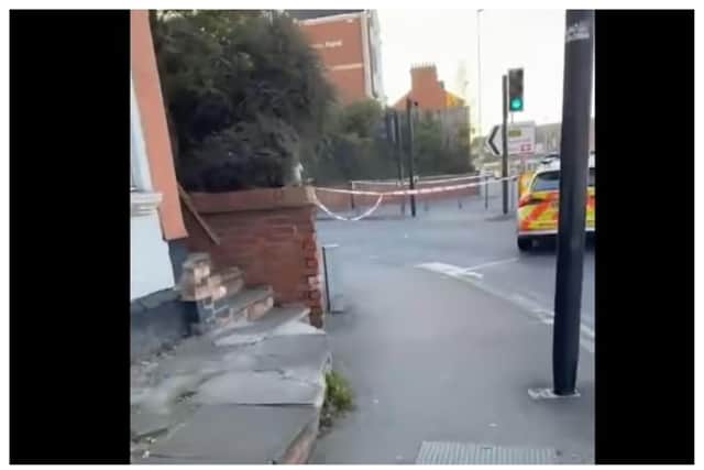 This was the police cordon following that machete fight on the Weedon Road / Spencer Bridge Road Junction on April 6 2025.. Photo: Dave Inwood.