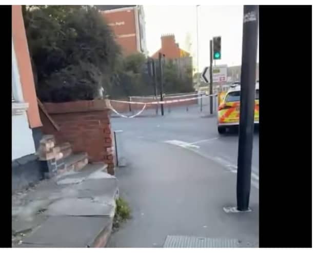 This was the police cordon following that machete fight on the Weedon Road / Spencer Bridge Road Junction on April 6 2025.. Photo: Dave Inwood.