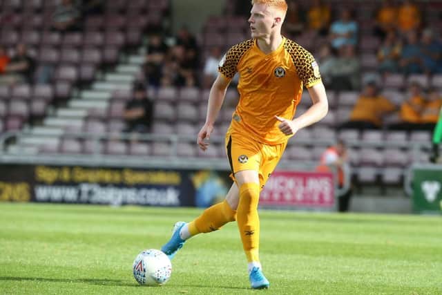 Ryan Haynes in action at Sixfields for Newport.