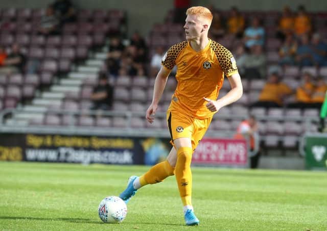 Ryan Haynes in action at Sixfields for Newport.