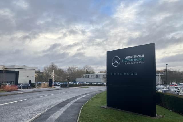 The Mercedes F1 Campus, located on the southern edge of Brackley.