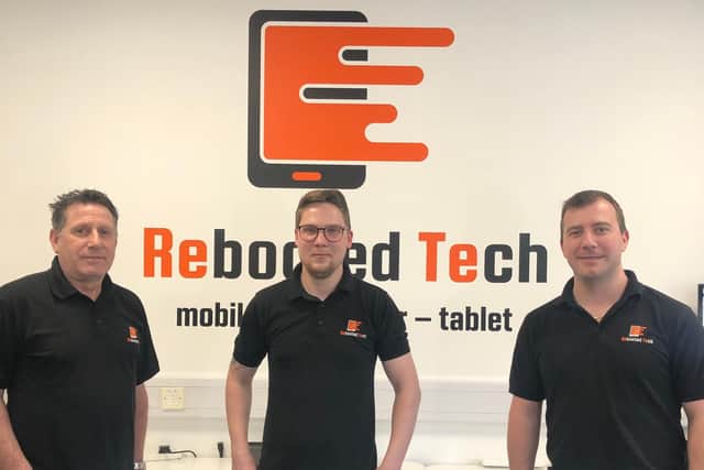 The three experienced engineers can carry out a range of repairs and upgrades on all devices.