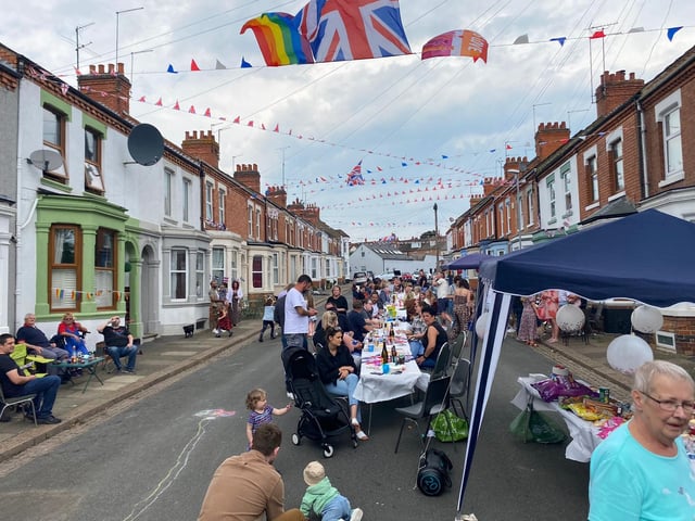 A DJ was playing and drinks were flowing in Edinburgh Road, Kingsthorpe.