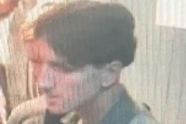 Police want to speak to this man after an assault in a Duston pub.