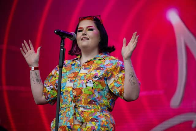 Mae Stephens on stage at the A Perfect Day festival at Delapre Park in Northampton on Sunday, June 16, 2024. Photo by David Jackson.
