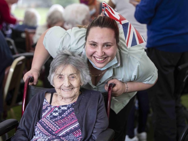 It was all smiles as residents and relatives enjoyed the festivities.