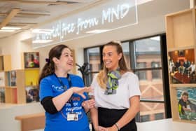 BN - SGB-6044 - Lucy from MND Association talking with Lauren from Barratt Homes