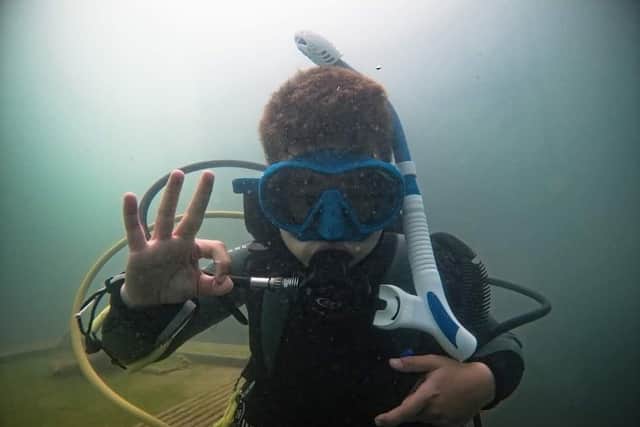Zak Egan during open water qualification.