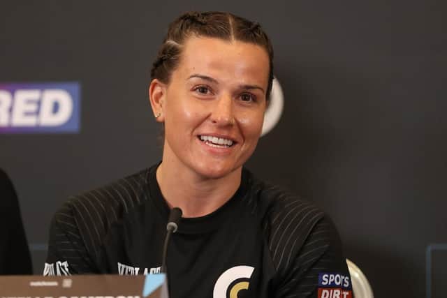 Chantelle Cameron was in relaxed mood as she spoke to the media on Thursday