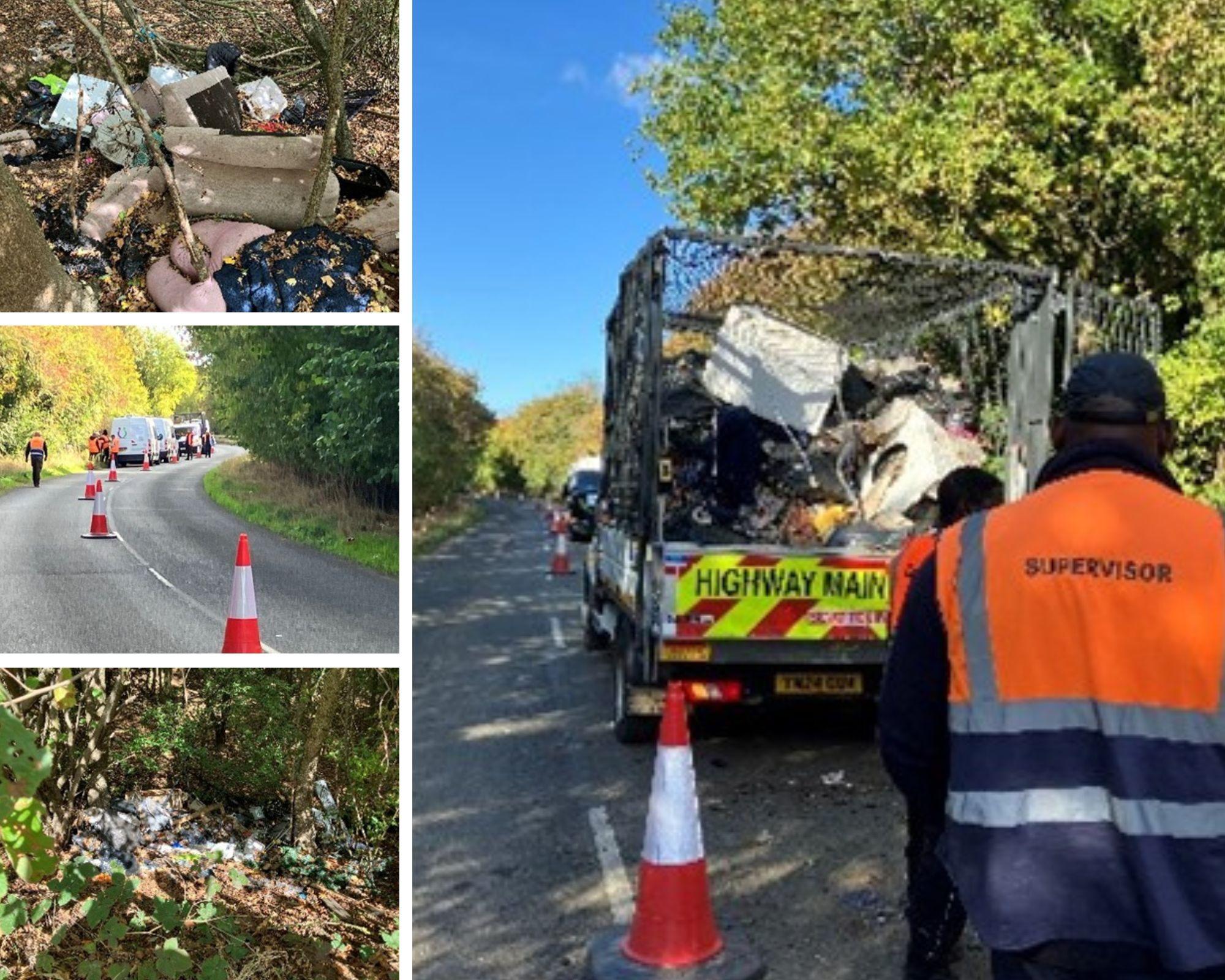 2.5 tonnes of fly-tipping cleared from Northamptonshire lane by North ...