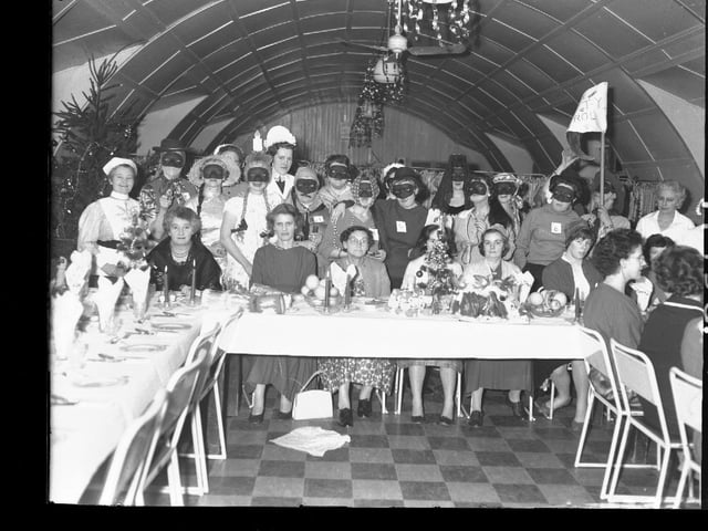 Residents' Christmas dinner at Northampton General Hospital, December 29, 1960