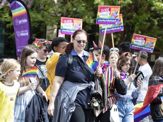 A parade made its way through the town centre before finishing at the university's Waterside campus as Northampton Pride took place on Saturday July 8, 2023.