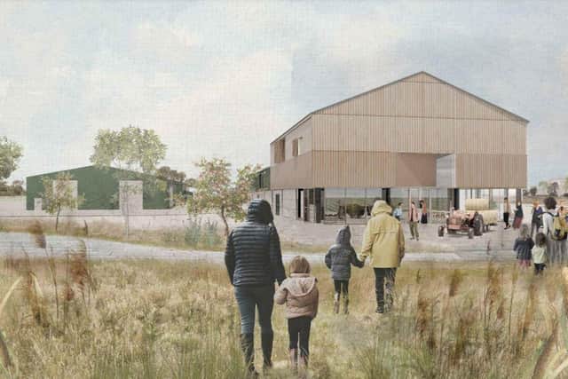 A CGI image of what the rural farm shop and cafe could look like if approved. (Image: Courteenhall Estate)