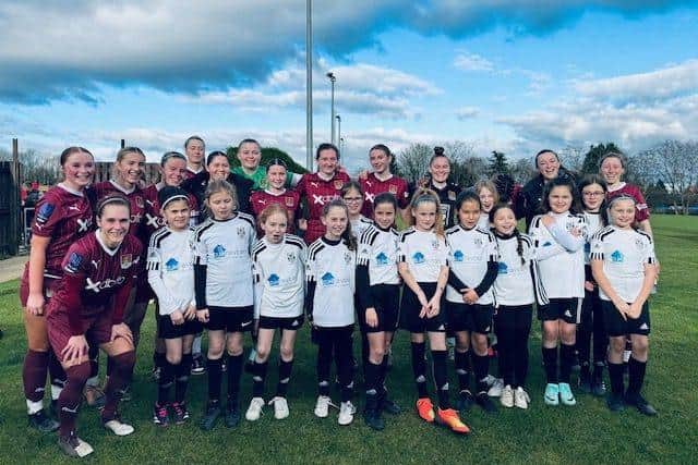 Brixworth U10 Girls meet the Cobblers!