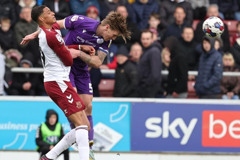 Evans wanted him sent off after catching Piergianni in the face. Regardless, Cobblers need more from him... 6