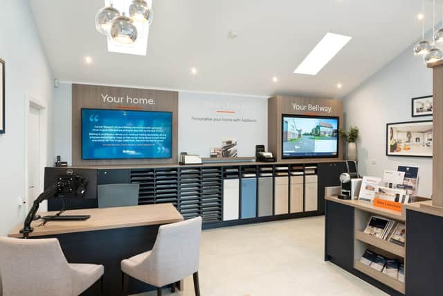 Bellway’s interactive sales office at their Weavers Fields development in Desborough.