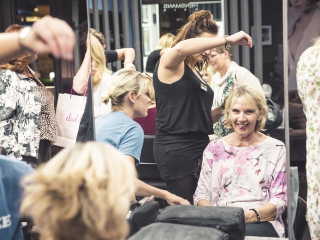 The Big Hair Do event at Hensmans Salon in 2016.
Hensmans Salon invited guests to enjoy some fizz, eat some nibbles and have their hair styled. The event helped raise money for charity by holding a prize raffle.