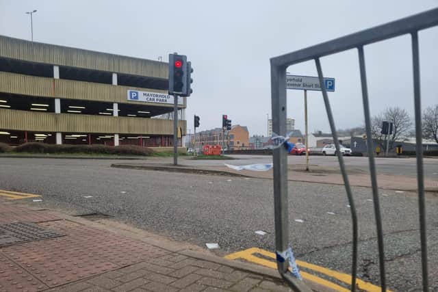 The collision happened at the junction with Horsemarket and Lady's Lane. Photo: Logan MacLeod