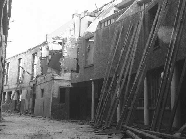 Demolition of Peacock Hotel Northampton Market Square