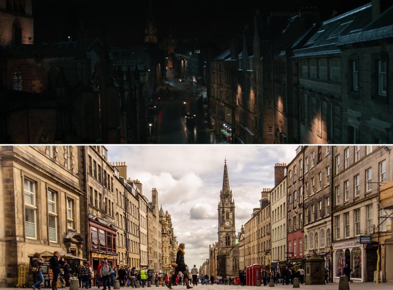 As Vision flies his opponent away, we get a brief glimpse of the Royal Mile above, thankfully deserted so that no Edinburgh residents got dragged into this superhero battle.