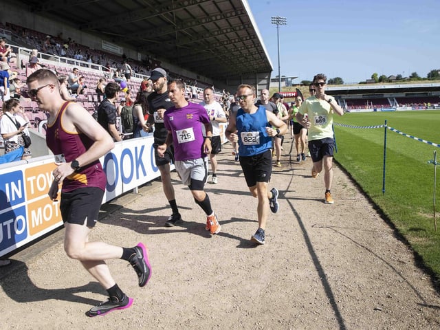 Hundreds of runners took part in the race on Sunday June 25, which started and finished at Sixfields stadium.