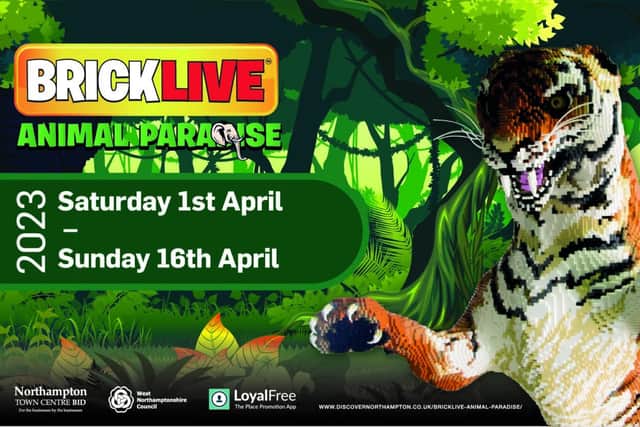 An interactive trail of 15 brick-built models featuring the world’s most endangered species is coming to Northampton town centre this Easter.
