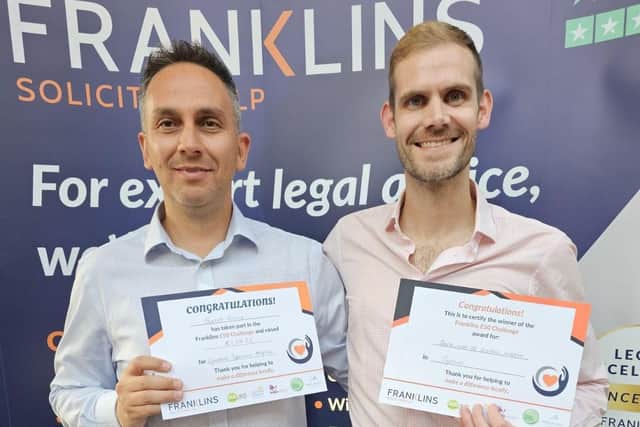 Stuart Mildren and Ollie Jewell from Syncro who won the award for 'Best use of social media.'