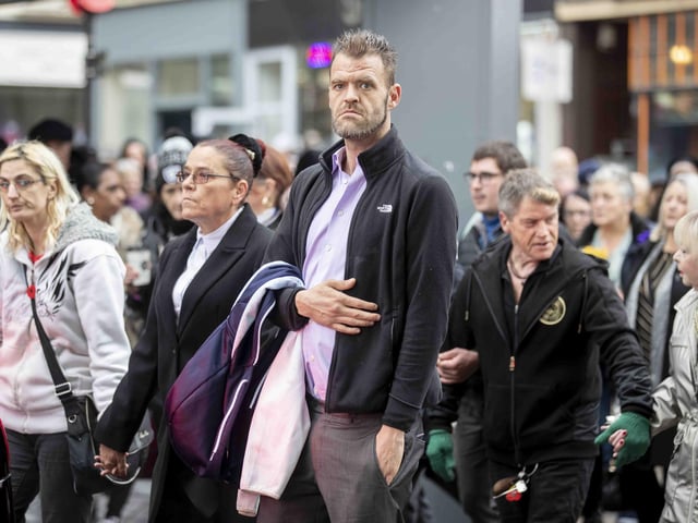 The memorial service for well-known Northampton homeless man George Murray was held on Sunday (November 6) in the Market Square