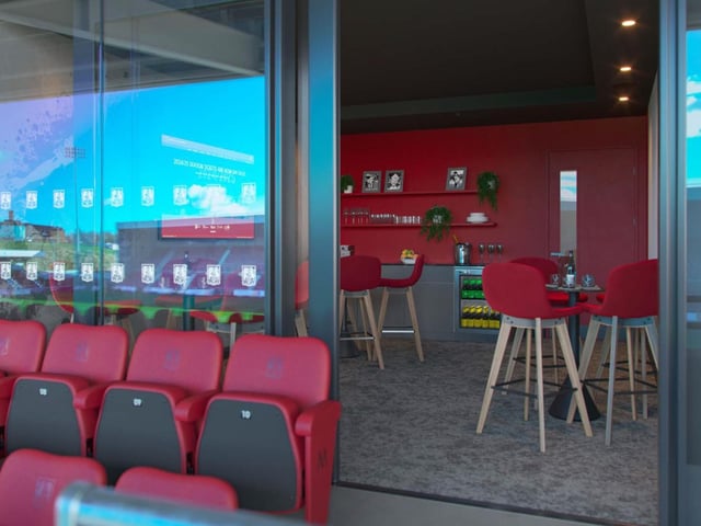 CGI of the seating area which will be situated outside the executive boxes in the east stand