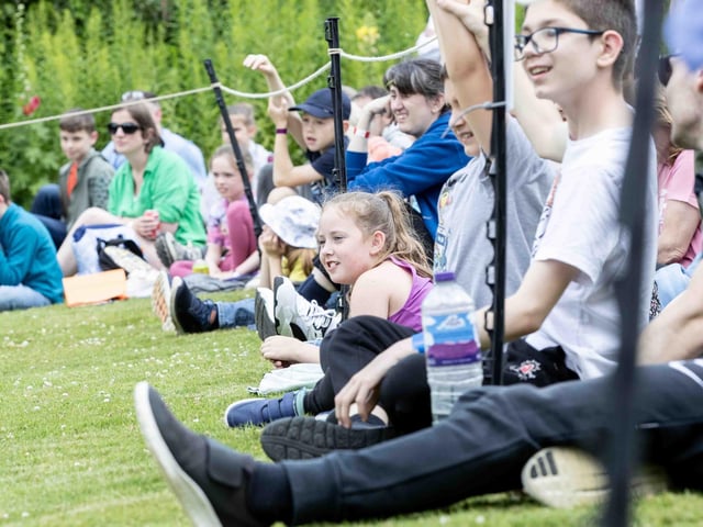 Delapre Abbey hosted a re-enactment event on Sunday July 14, 2024, including a medieval hawking show, re-enactors and a guided tour of the registered battlefield.