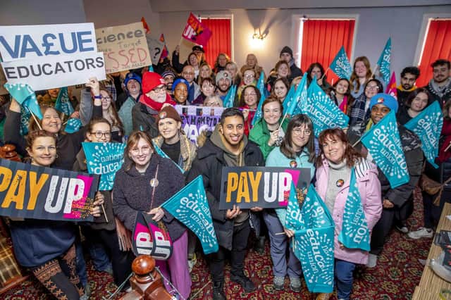 National Education Union (NEU) teacher members striked across Northampton on Wednesday, February 1 against cuts to pay and education.