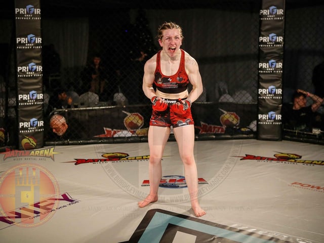 Hayley won her bout against her Swedish opponent via a unanimous decision.
Speaking after the fight, the 25 year old said: "I feel amazing. I cried my eyes out because that meant a lot to me. It's an early birthday present for my dad's 60th, celebrating it with a bang! There was a lot on the line, I'm now three wins in a row, undefeated. It meant a lot. Hopefully, that win puts me on the international stage now and that I'm not something little, I'm something big now. I was ready to put everything, my life, into that fight because I just wanted to win. Winning in my hometown was just amazing too."
Head coach Danny Batten said: "Wow. What can I say, Hayley is one of the most active students we have in our gym. She grafts all the time. So, so proud of everything she does."