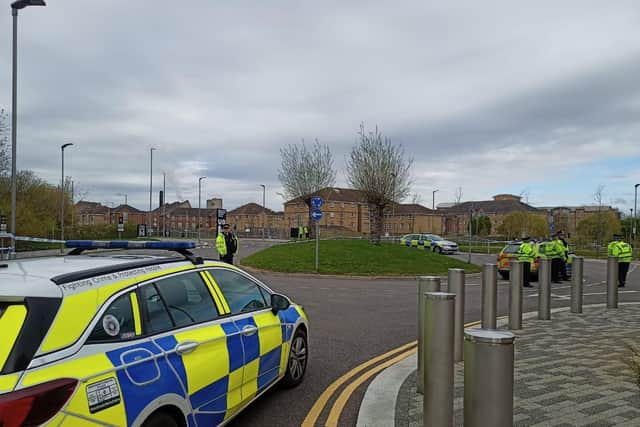 There is a large police presence at the University of Northampton following the launch of a murder investigation.