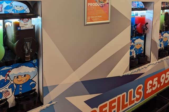 The slushie bar at Gravity in Milton Keynes