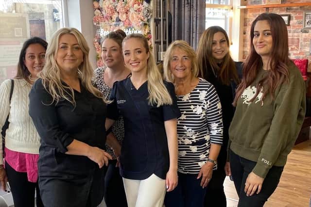 Natalie Faulkner, pictured second from left, is one of the 36 contestants taking part in this year's Strictly Northampton.