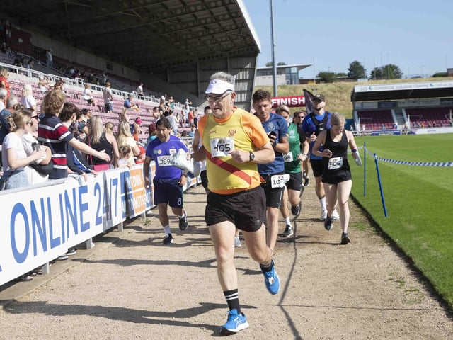 Hundreds of runners took part in the race on Sunday June 25, which started and finished at Sixfields stadium.