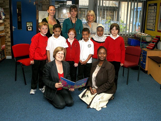 Sally Keeble, MP for Northampton North, visited Blackthorn Primary School to meet the new headteacher Debonair Sherman. Front from left: Sally Keeble, MP for Northampton North and headteacher Debonair Sherman with pupils and teachers Friday 5th June 2009