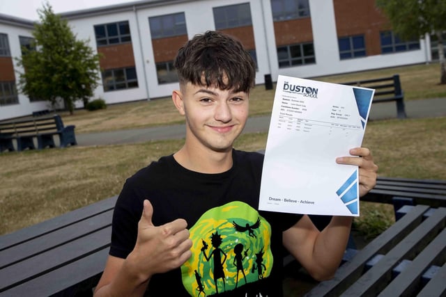 Leon Cole from The Duston School achieved an A* in maths, A* in chemistry and A in physics.