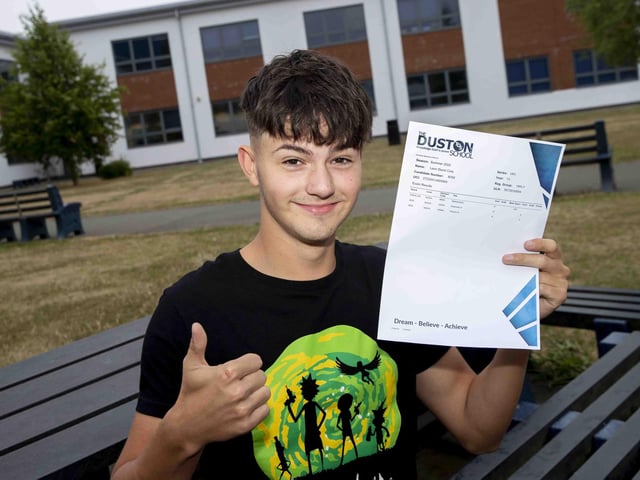 Leon Cole from The Duston School achieved an A* in maths, A* in chemistry and A in physics.