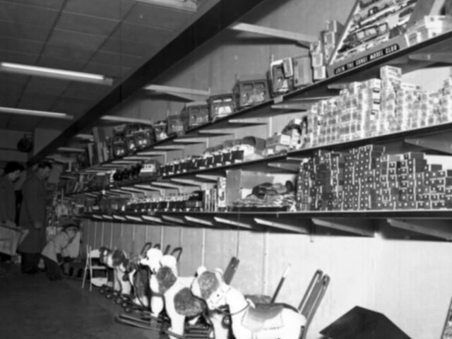 Unfortunately there's no caption on this one in the archive, but we are sure someone will remember this toy shop