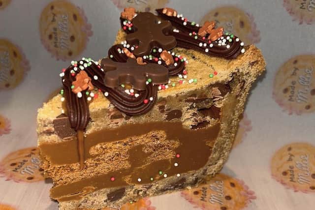 Made By Millie's signature cookie pie slices, pictured, are available most weekends from The Paddock Pantry in Harlestone Firs.