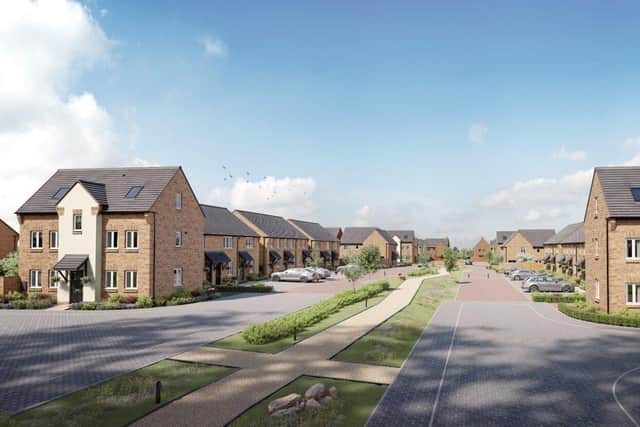 BN - A CGI Street Scene at Barratt Homes at Priors Hall Park