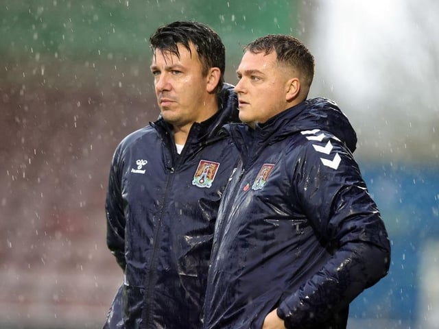 Joint-managers Liam Williams and Josh Oldfield watch on